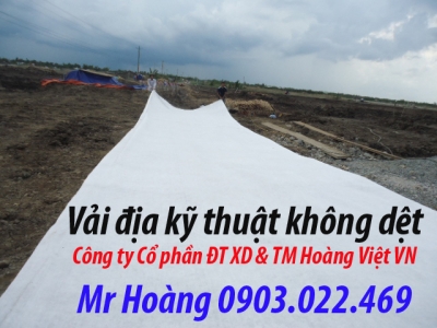 Vải địa kỹ thuật không dệt.