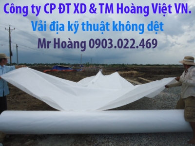 Vải địa kỹ thuật không dệt.